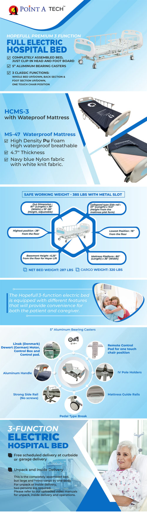 Hopefull Model No Hcms Premium Function Full Electric Hospital